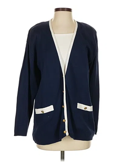 Pre-owned Talbots Cardigan Sweater In Blue