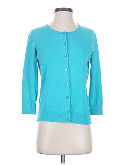 Pre-owned Talbots Cardigan Sweater In Blue