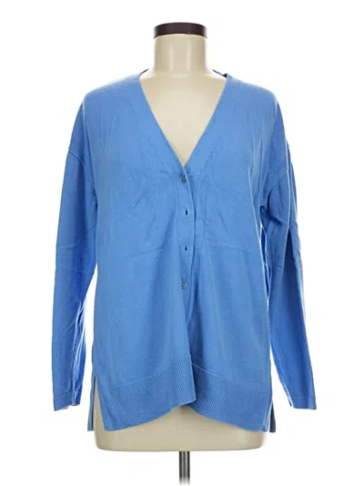 Pre-owned Talbots Cardigan Sweater In Blue