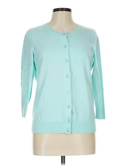Pre-owned Talbots Cardigan Sweater In Blue