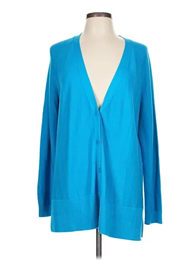 Pre-owned Talbots Cardigan Sweater In Blue