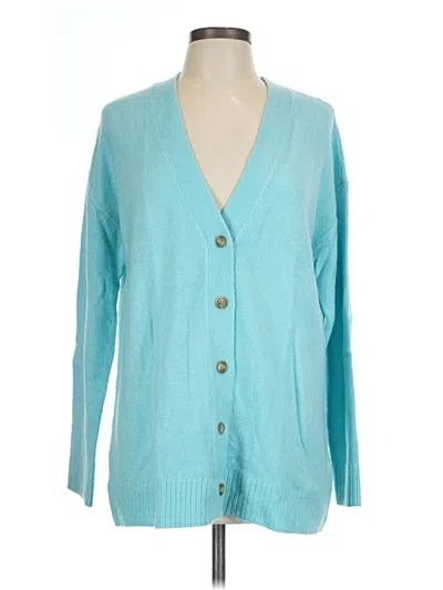 Pre-owned Talbots Cardigan Sweater In Blue