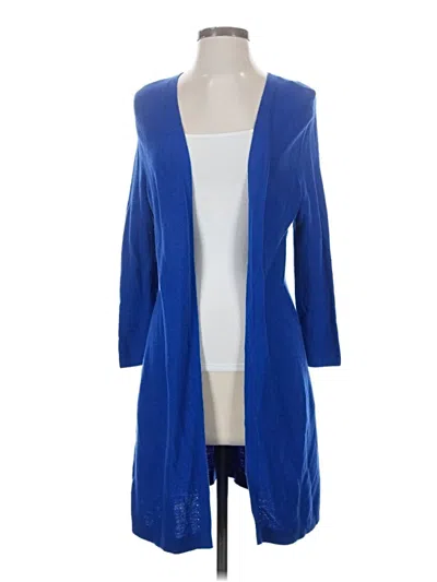 Pre-owned Talbots Cardigan Sweater In Blue