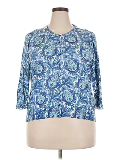 Pre-owned Talbots Cardigan Sweater In Blue