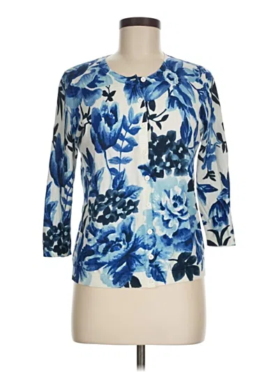 Pre-owned Talbots Cardigan Sweater In Blue