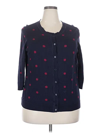 Pre-owned Talbots Cardigan Sweater In Blue