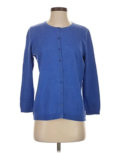 Pre-owned Talbots Cardigan Sweater In Blue