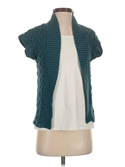Pre-owned Talbots Cardigan Sweater In Blue