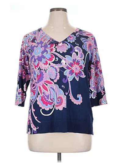 Pre-owned Talbots Cardigan Sweater In Blue