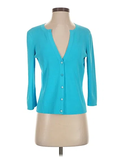 Pre-owned Talbots Cardigan Sweater In Blue