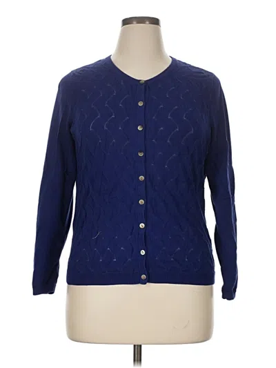 Pre-owned Talbots Cardigan Sweater In Blue