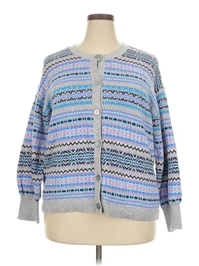Pre-owned Talbots Cardigan Sweater In Blue