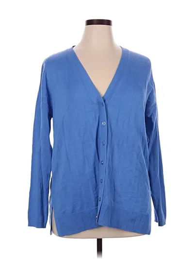 Pre-owned Talbots Cardigan Sweater In Blue