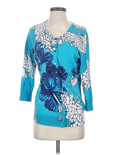 Pre-owned Talbots Cardigan Sweater In Blue