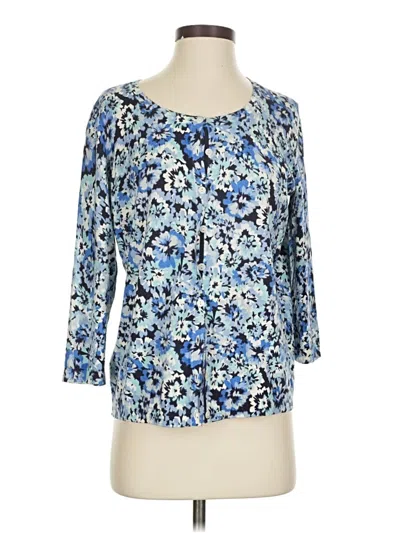 Pre-owned Talbots Cardigan Sweater In Blue