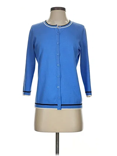 Pre-owned Talbots Cardigan Sweater In Blue