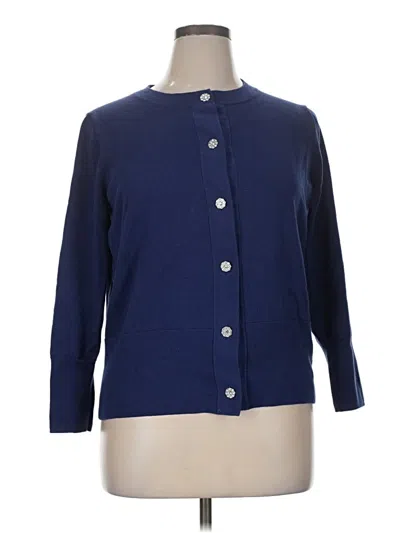 Pre-owned Talbots Cardigan Sweater In Blue