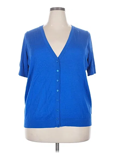 Pre-owned Talbots Cardigan Sweater In Blue