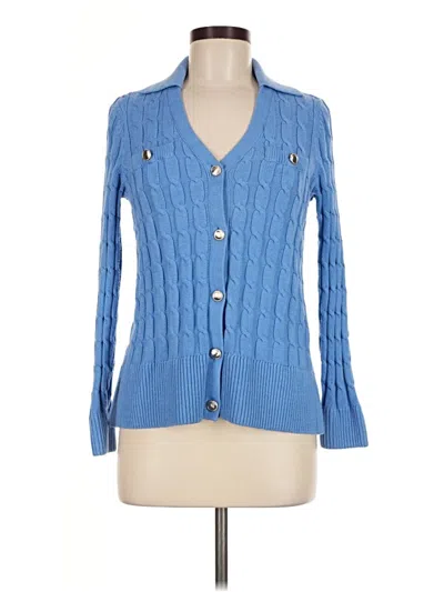 Pre-owned Talbots Cardigan Sweater In Blue