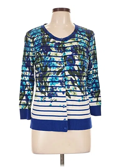 Pre-owned Talbots Cardigan Sweater In Blue