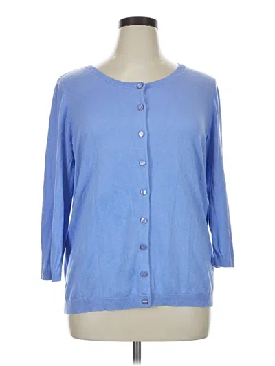 Pre-owned Talbots Cardigan Sweater In Blue