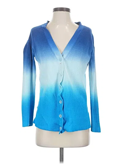 Pre-owned Talbots Cardigan Sweater In Blue