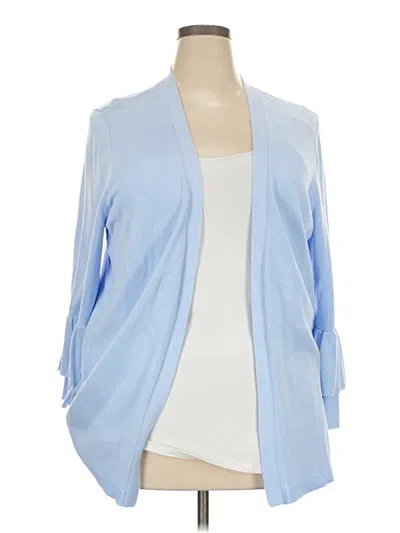Pre-owned Talbots Cardigan Sweater In Blue