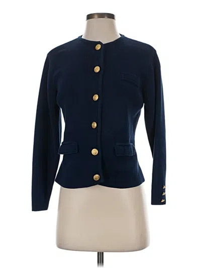 Pre-owned Talbots Cardigan Sweater In Blue
