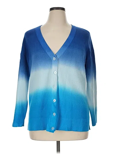 Pre-owned Talbots Cardigan Sweater In Blue