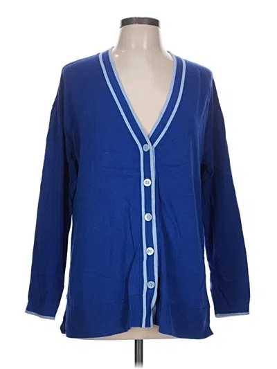 Pre-owned Talbots Cardigan Sweater In Blue