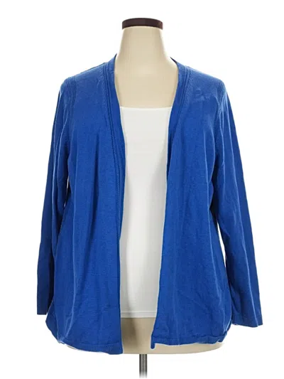 Pre-owned Talbots Cardigan Sweater In Blue