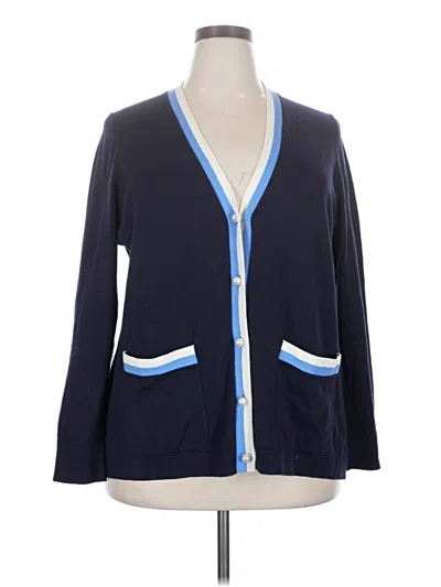 Pre-owned Talbots Cardigan Sweater In Blue