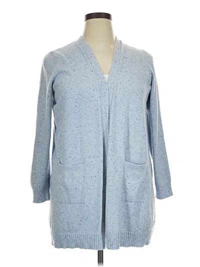 Pre-owned Talbots Cardigan Sweater In Blue