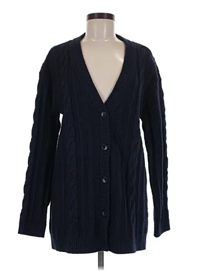 Pre-owned Talbots Cardigan Sweater In Blue