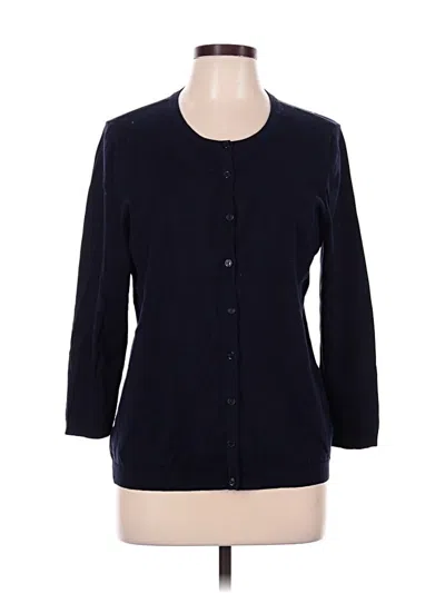 Pre-owned Talbots Cardigan Sweater In Blue