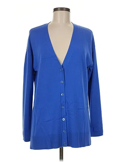 Pre-owned Talbots Cardigan Sweater In Blue