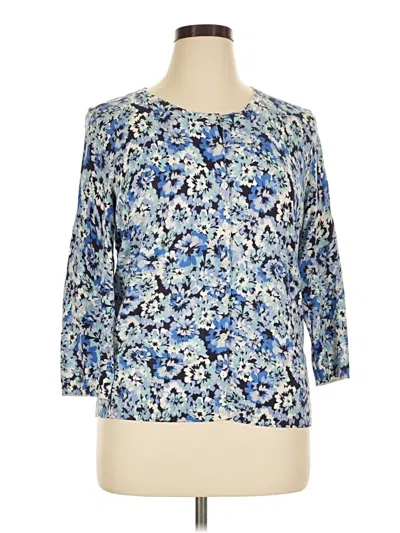 Pre-owned Talbots Cardigan Sweater In Blue