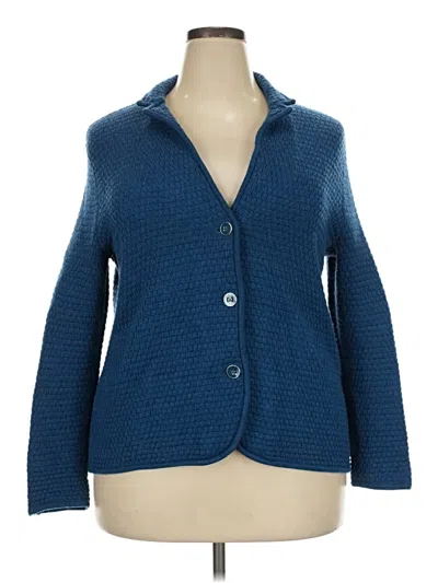 Pre-owned Talbots Cardigan Sweater In Blue