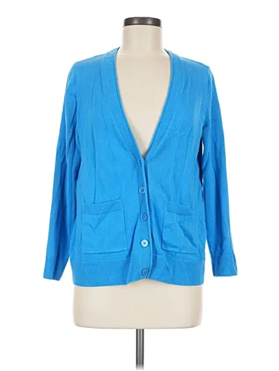 Pre-owned Talbots Cardigan Sweater In Blue