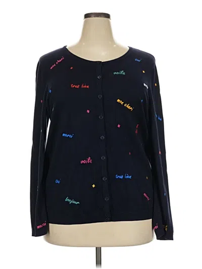 Pre-owned Talbots Cardigan Sweater In Blue