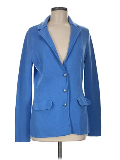 Pre-owned Talbots Cardigan Sweater In Blue