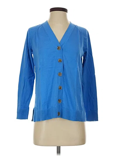 Pre-owned Talbots Cardigan Sweater In Blue
