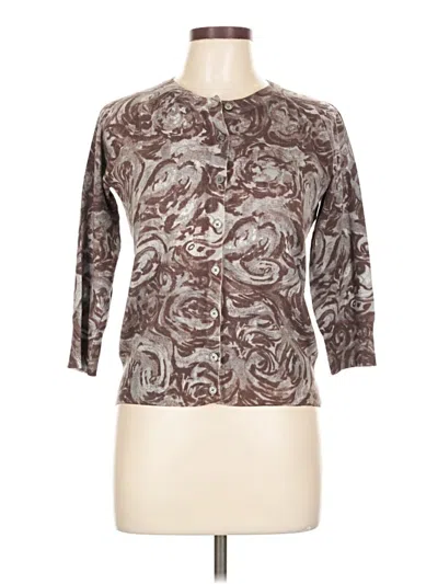 Pre-owned Talbots Cardigan Sweater In Brown