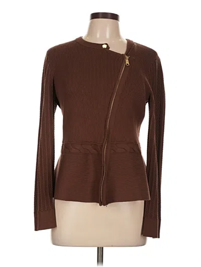 Pre-owned Talbots Cardigan Sweater In Brown