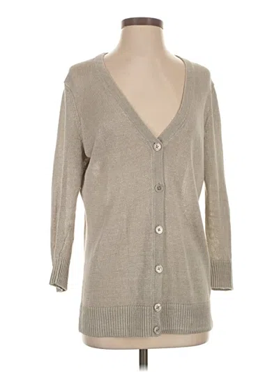 Pre-owned Talbots Cardigan Sweater In Brown