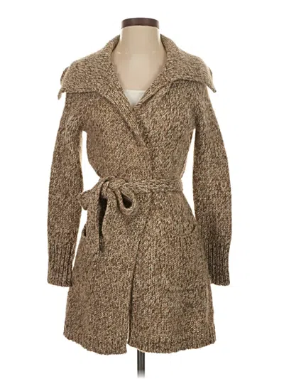 Pre-owned Talbots Cardigan Sweater In Brown