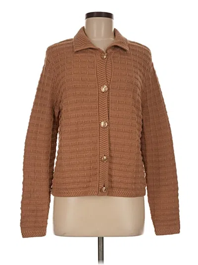 Pre-owned Talbots Cardigan Sweater In Brown