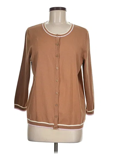 Pre-owned Talbots Cardigan Sweater In Brown