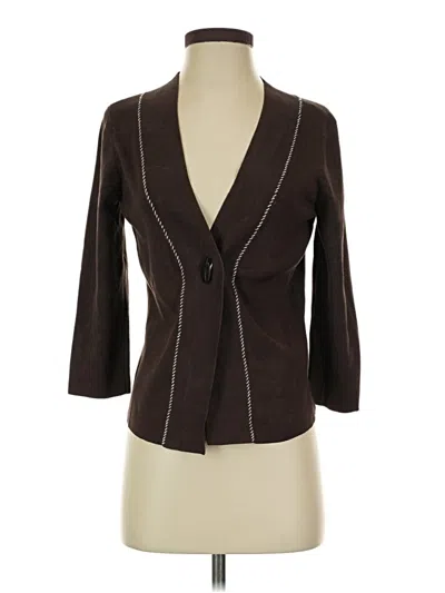 Pre-owned Talbots Cardigan Sweater In Brown