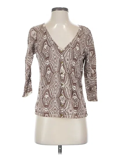 Pre-owned Talbots Cardigan Sweater In Brown